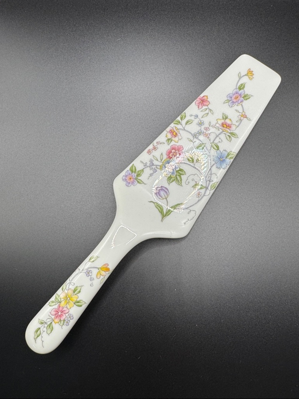 Andrea by Sadek White Porcelain Server with floral design